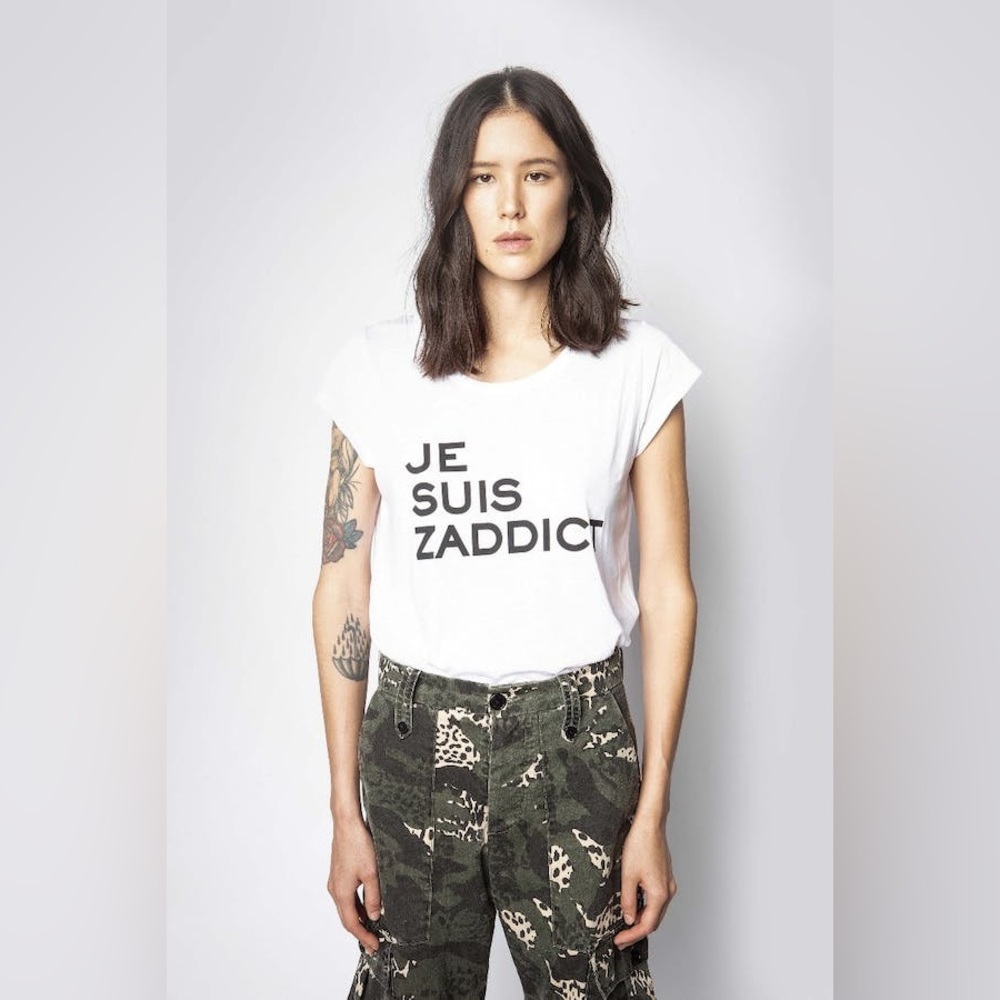 ZADIG & VOLTAIRE Je Suis Zaddict T-shirt size Large